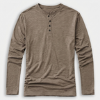 Rivaclo | Men's Long Sleeve T-Shirt – Buttoned Collar Slim Fit