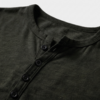 Rivaclo | Men's Long Sleeve T-Shirt – Buttoned Collar Slim Fit