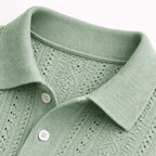Rivaclo | Men's Textured Polo – Relaxed Fit Short Sleeves