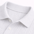 Rivaclo | Men's Textured Polo – Relaxed Fit Short Sleeves