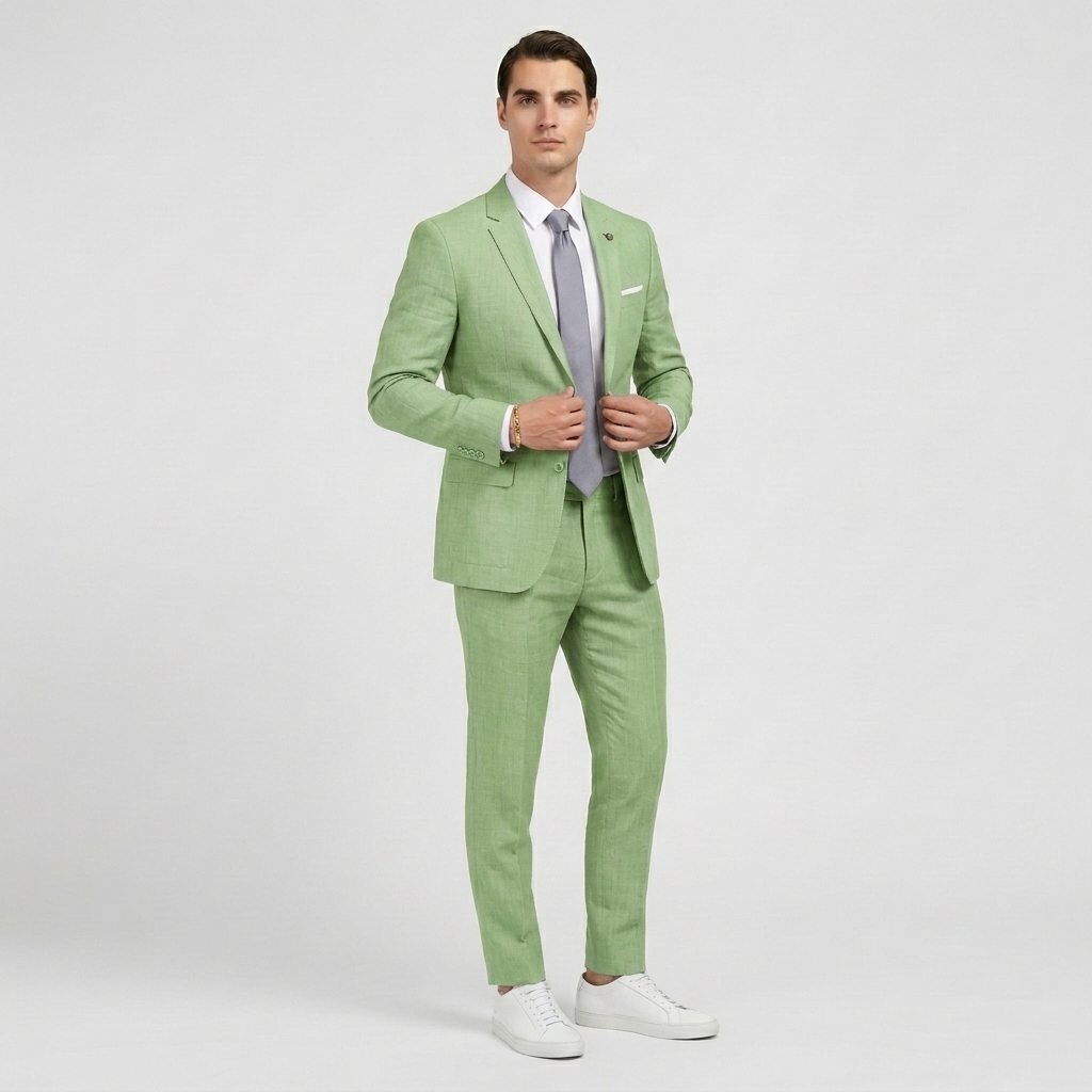 Rivaclo | Men's Slim Fit Formal Suit – Long Sleeve Set