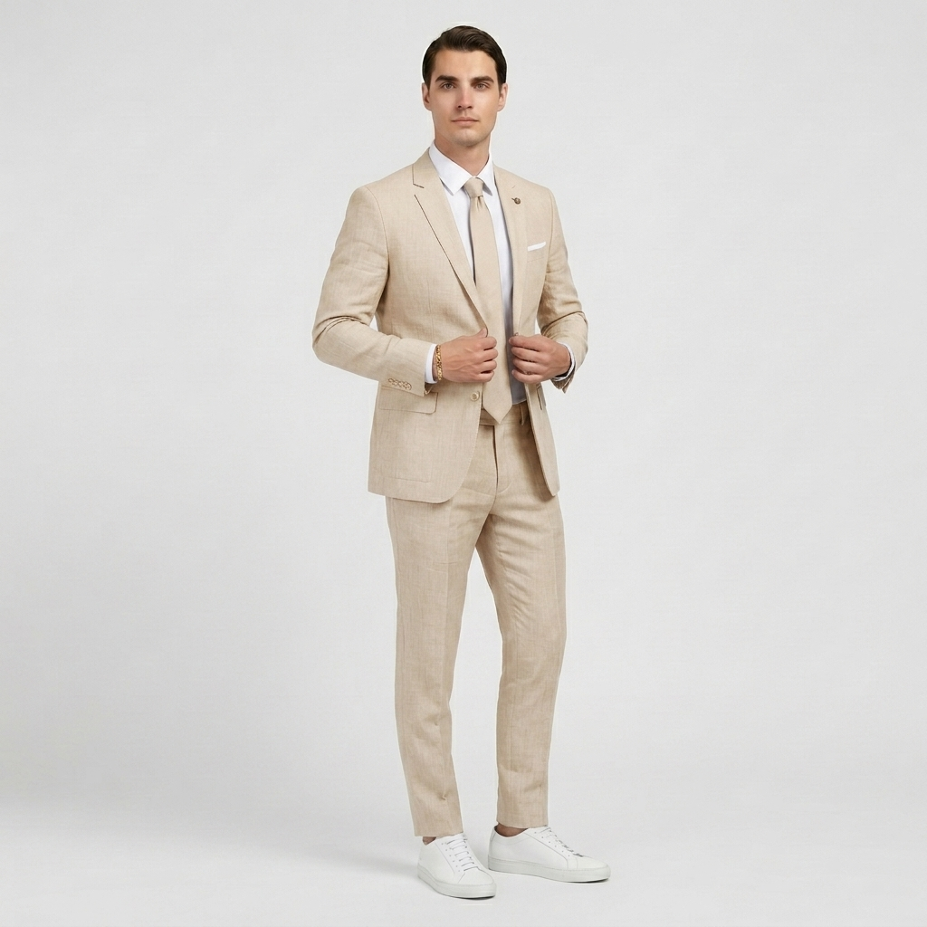 Rivaclo | Men's Slim Fit Formal Suit – Long Sleeve Set