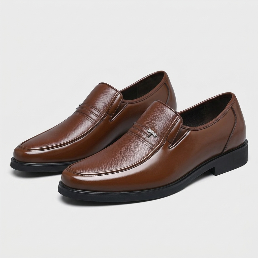 Rivaclo | Men's Slip-On Formal Shoes – Pointed Toe Low Heel