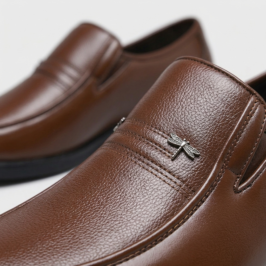 Rivaclo | Men's Slip-On Formal Shoes – Pointed Toe Low Heel