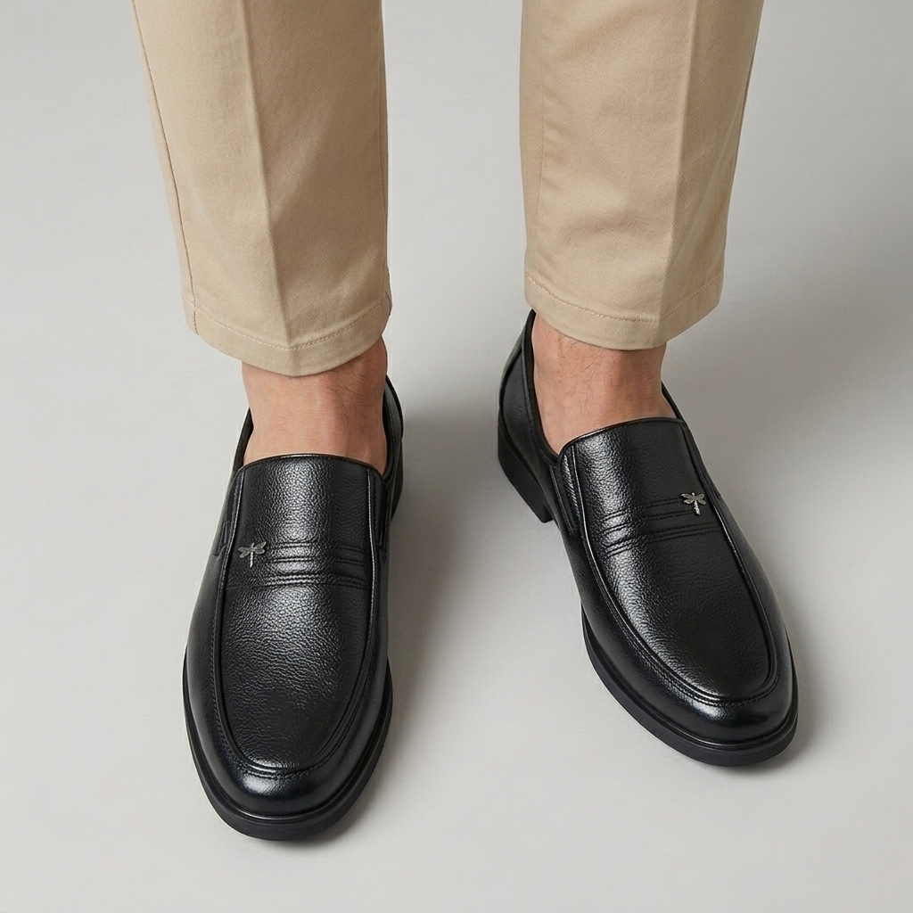 Rivaclo | Men's Slip-On Formal Shoes – Pointed Toe Low Heel