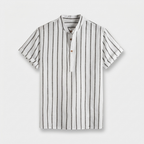 Rivaclo | Men's Button-Down Striped Shirt – Short Sleeves