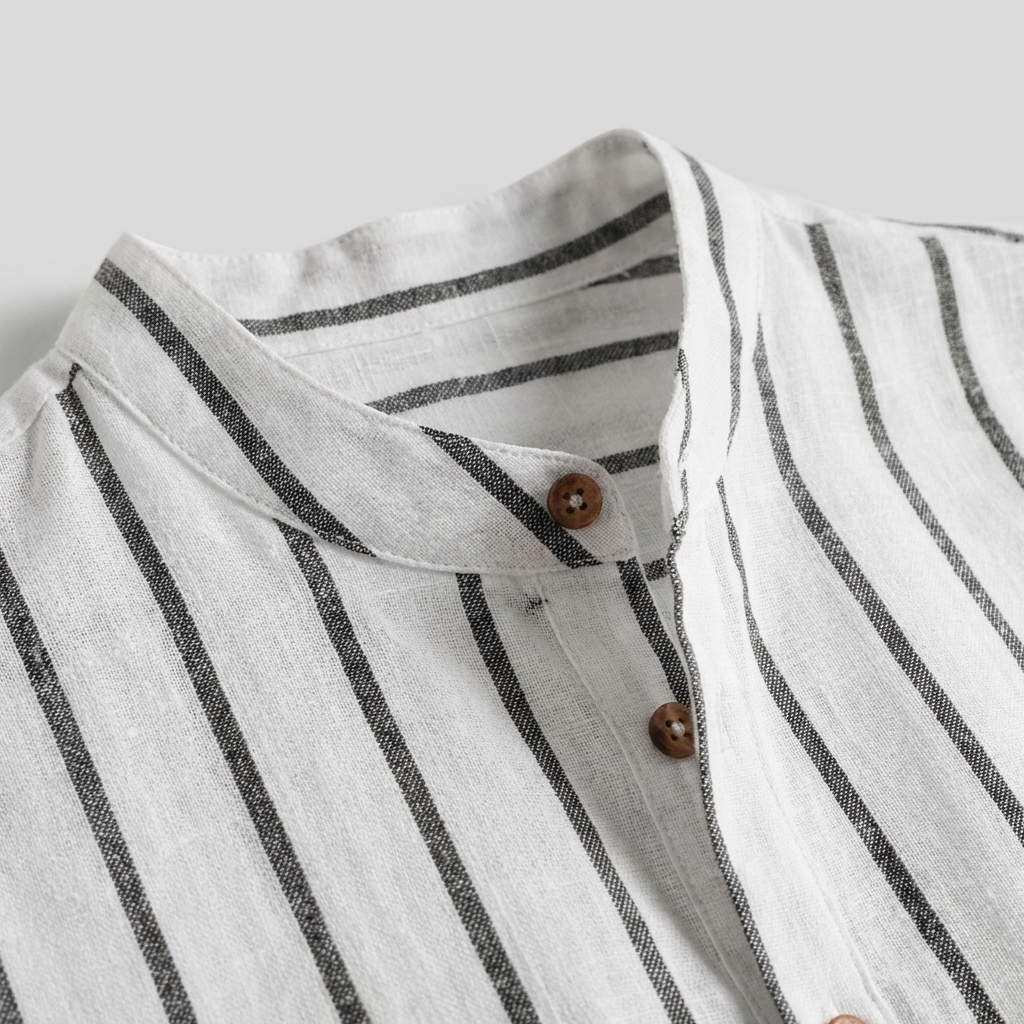 Rivaclo | Men's Button-Down Striped Shirt – Short Sleeves