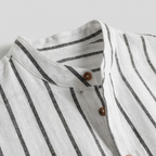 Rivaclo | Men's Button-Down Striped Shirt – Short Sleeves