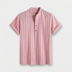 Rivaclo | Men's Button-Down Striped Shirt – Short Sleeves