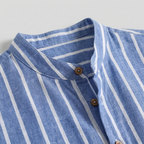 Rivaclo | Men's Button-Down Striped Shirt – Short Sleeves