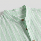 Rivaclo | Men's Button-Down Striped Shirt – Short Sleeves