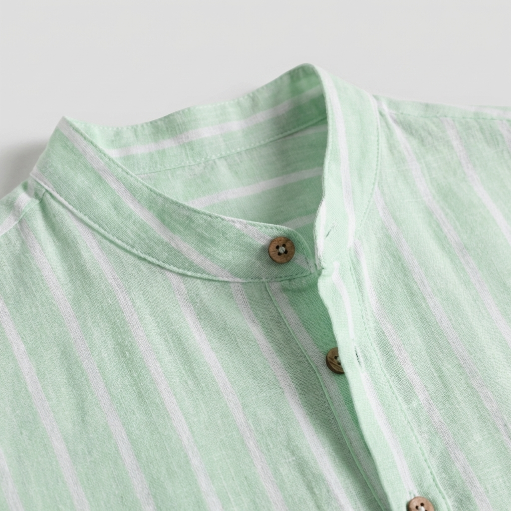Rivaclo | Men's Button-Down Striped Shirt – Short Sleeves
