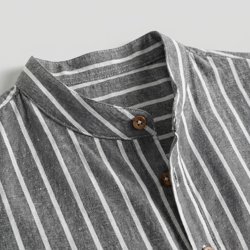 Rivaclo | Men's Button-Down Striped Shirt – Short Sleeves