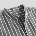 Rivaclo | Men's Button-Down Striped Shirt – Short Sleeves