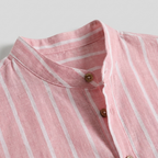 Rivaclo | Men's Button-Down Striped Shirt – Short Sleeves