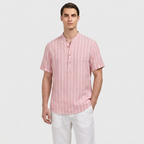 Rivaclo | Men's Button-Down Striped Shirt – Short Sleeves