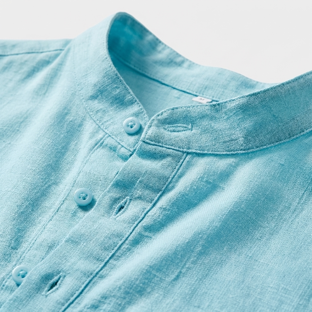 Rivaclo | Men's Henley shirt with high collar – long sleeves