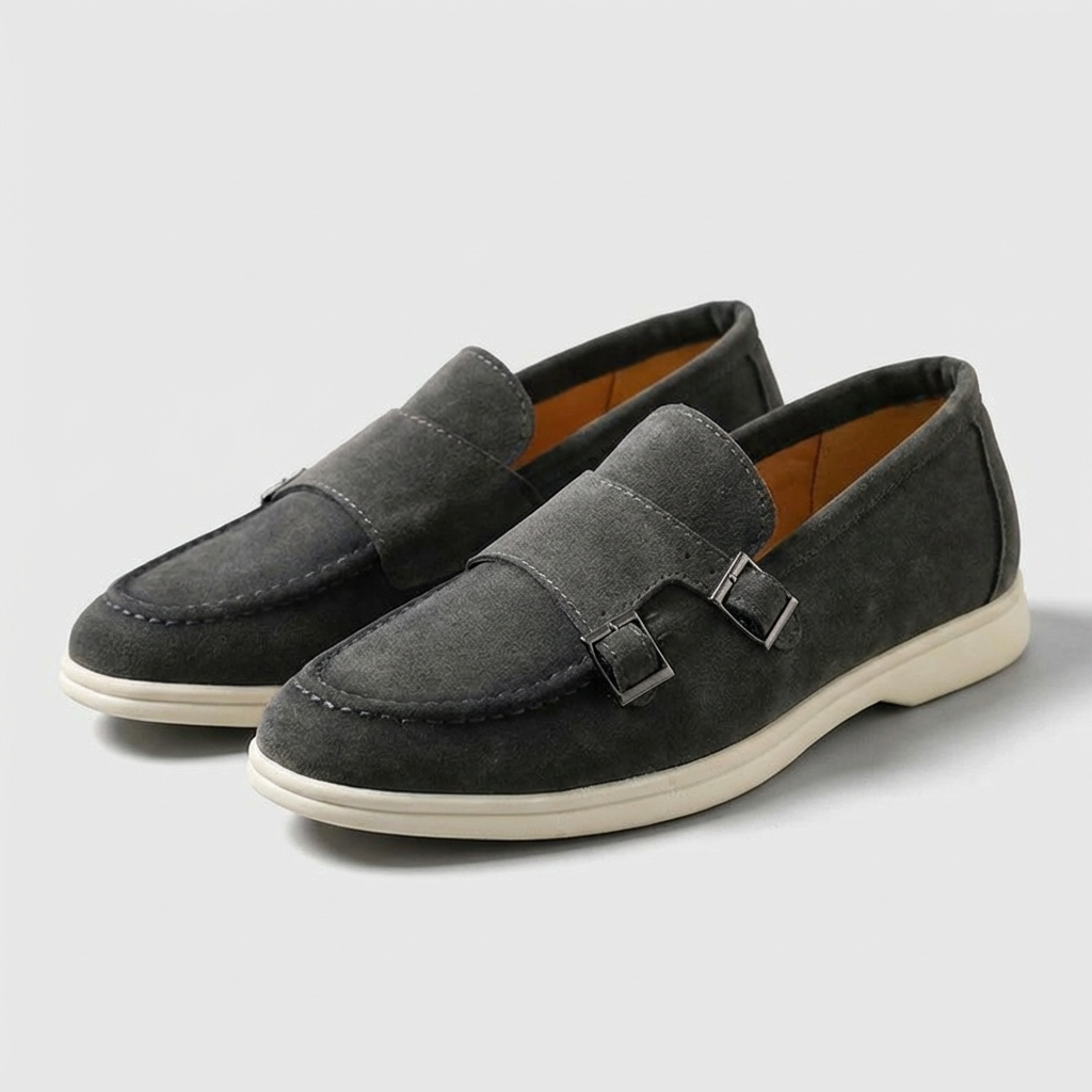 Rivaclo | Men's slip-on loafers – double buckle design