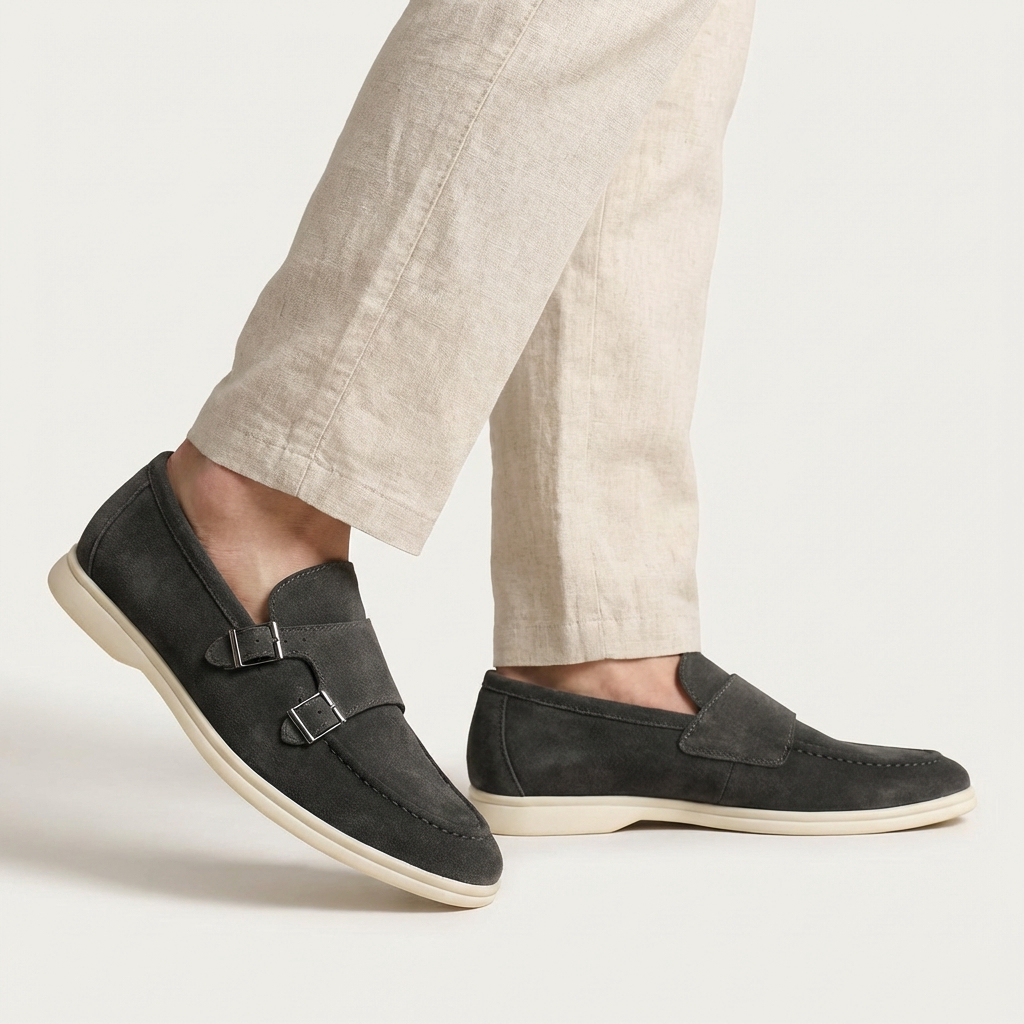 Rivaclo | Men's slip-on loafers – double buckle design