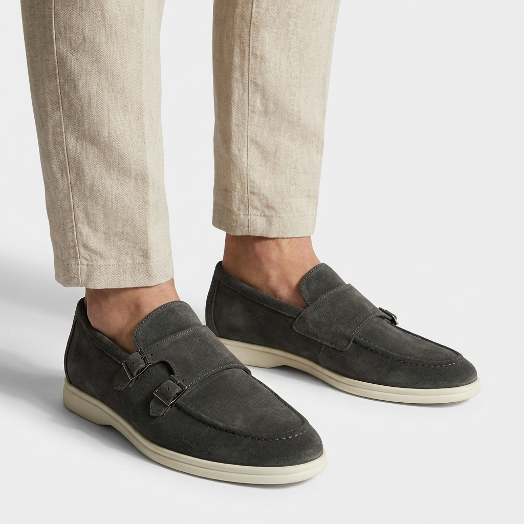 Rivaclo | Men's slip-on loafers – double buckle design