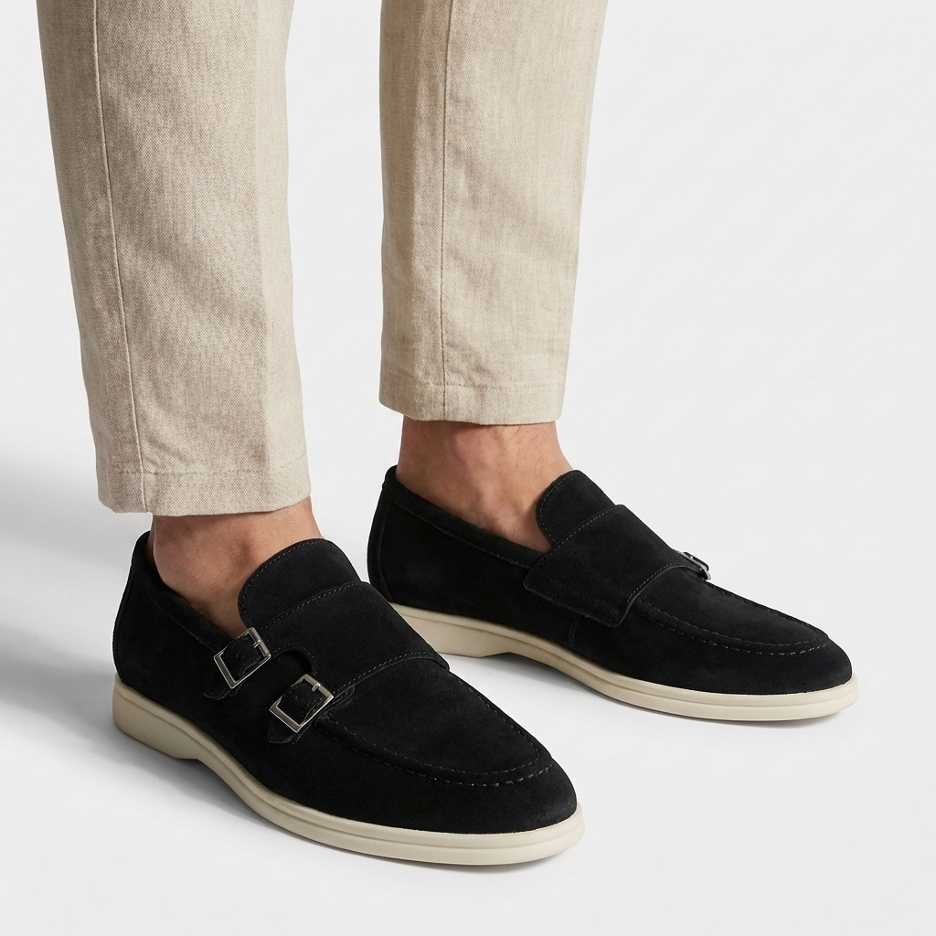 Rivaclo | Men's slip-on loafers – double buckle design
