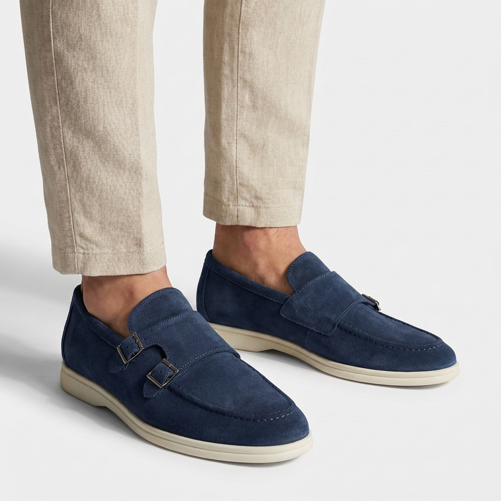 Rivaclo | Men's slip-on loafers – double buckle design