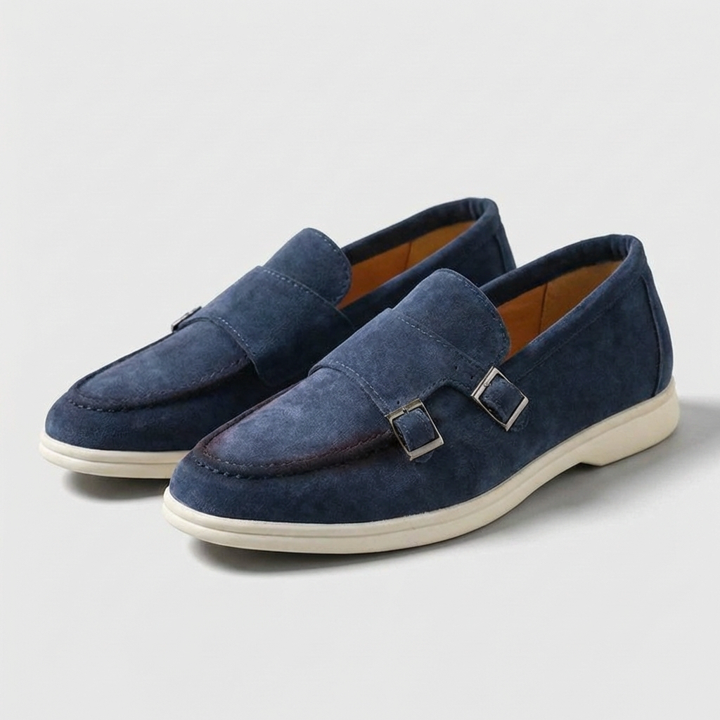 Rivaclo | Men's slip-on loafers – double buckle design