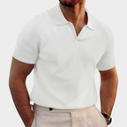 Rivaclo | Men's open collar polo – fitted short sleeves