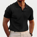 Rivaclo | Men's open collar polo – fitted short sleeves