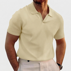 Rivaclo | Men's open collar polo – fitted short sleeves