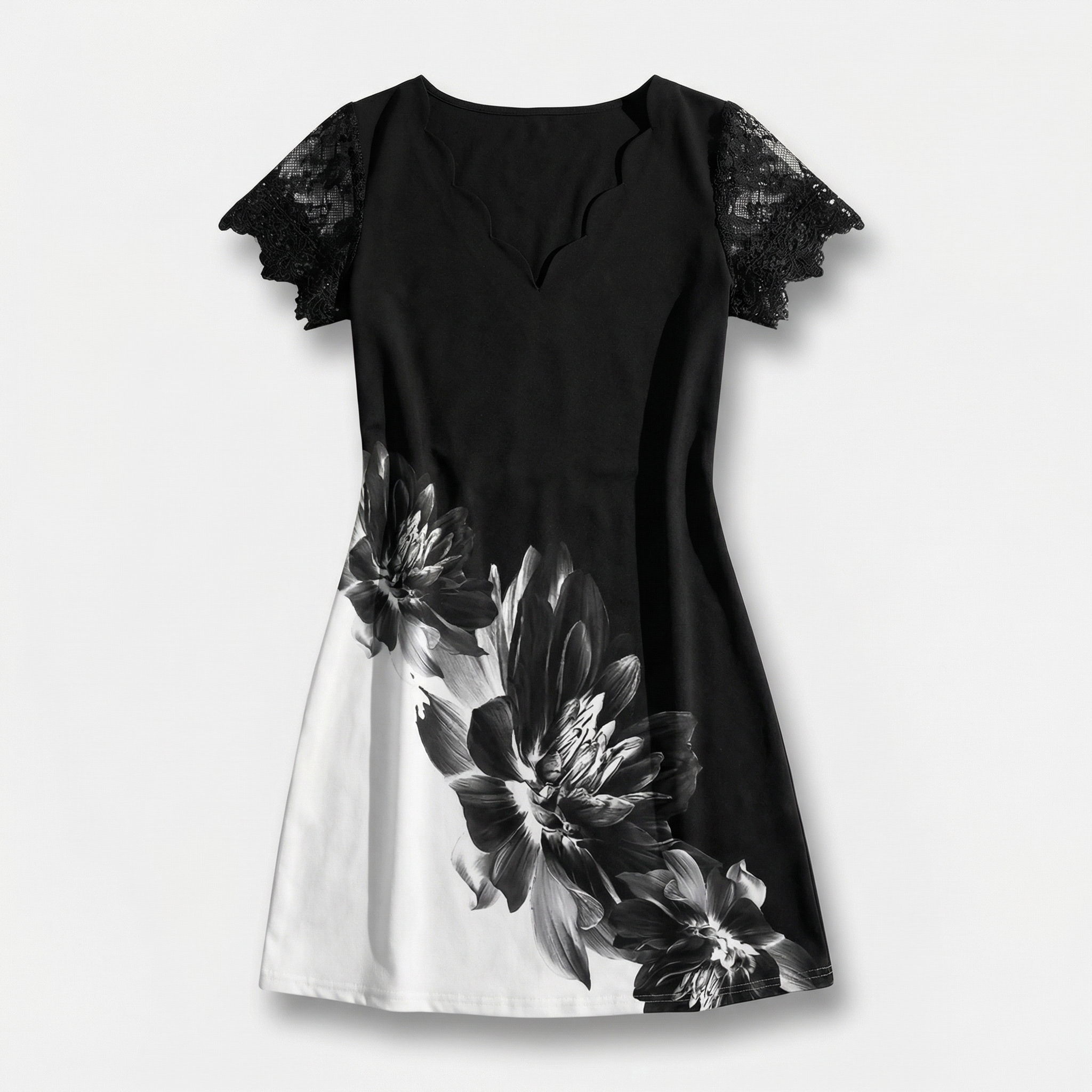 Rivaclo | Women's printed mini dress – V-neck short sleeves