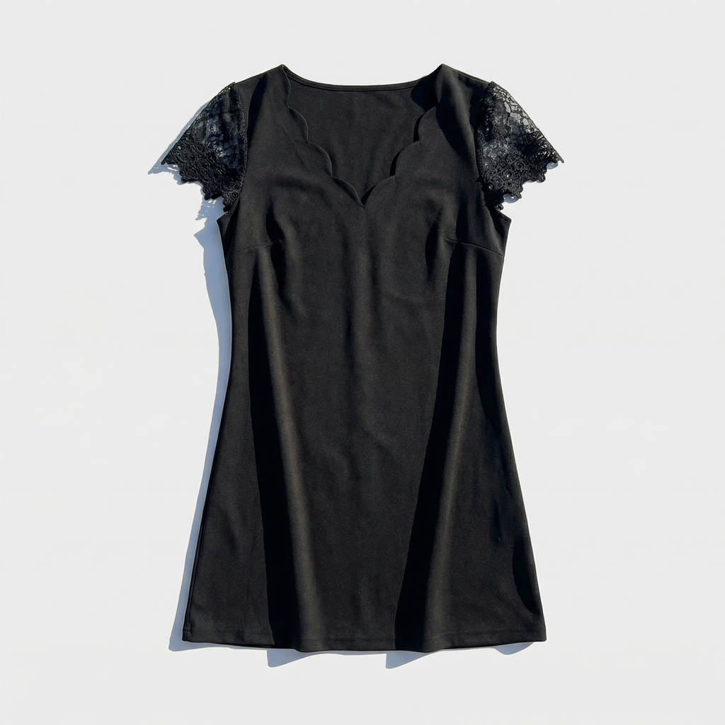 Rivaclo | Femme robe mini imprimée – col en V manches courtes