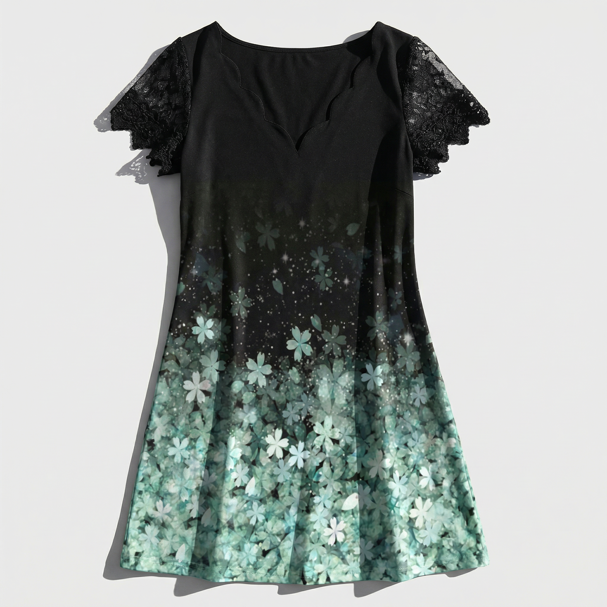 Rivaclo | Women's printed mini dress – V-neck short sleeves