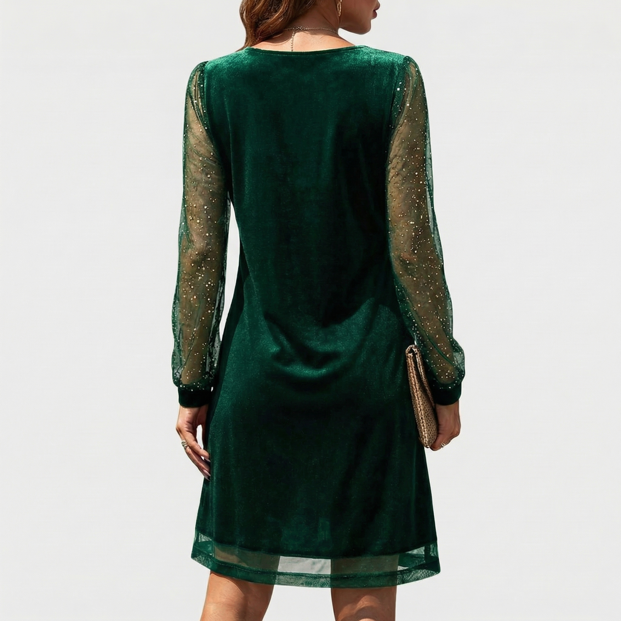 Rivaclo | Women's refined V-neck dress – lace detail