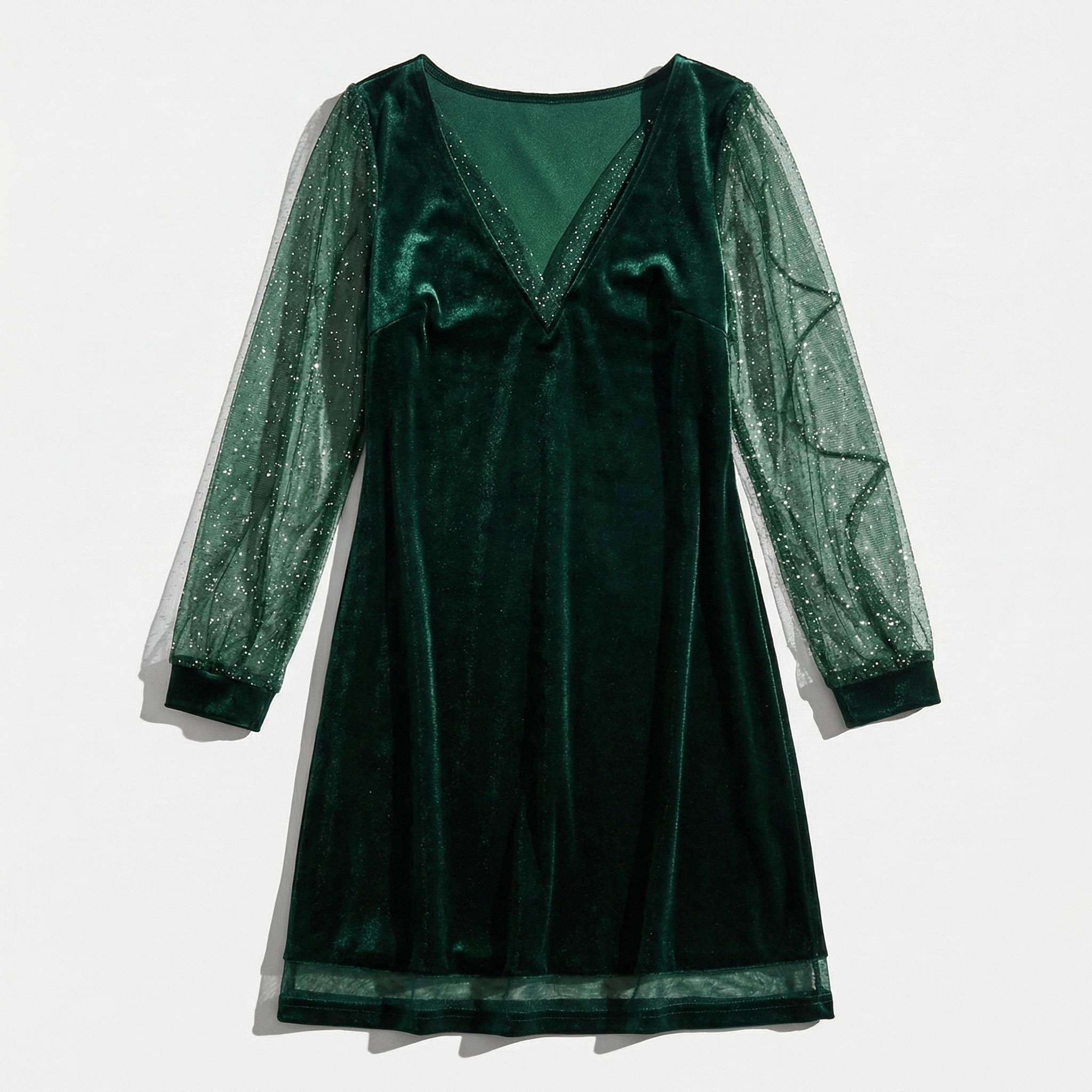 Rivaclo | Women's refined V-neck dress – lace detail