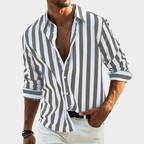 Rivaclo | Men's buttoned striped shirt – sharp silhouette