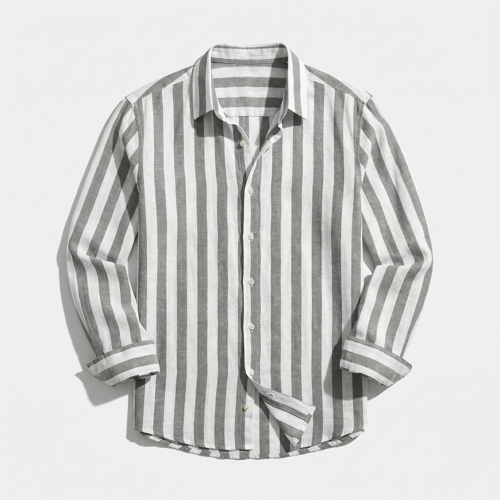 Rivaclo | Men's buttoned striped shirt – sharp silhouette