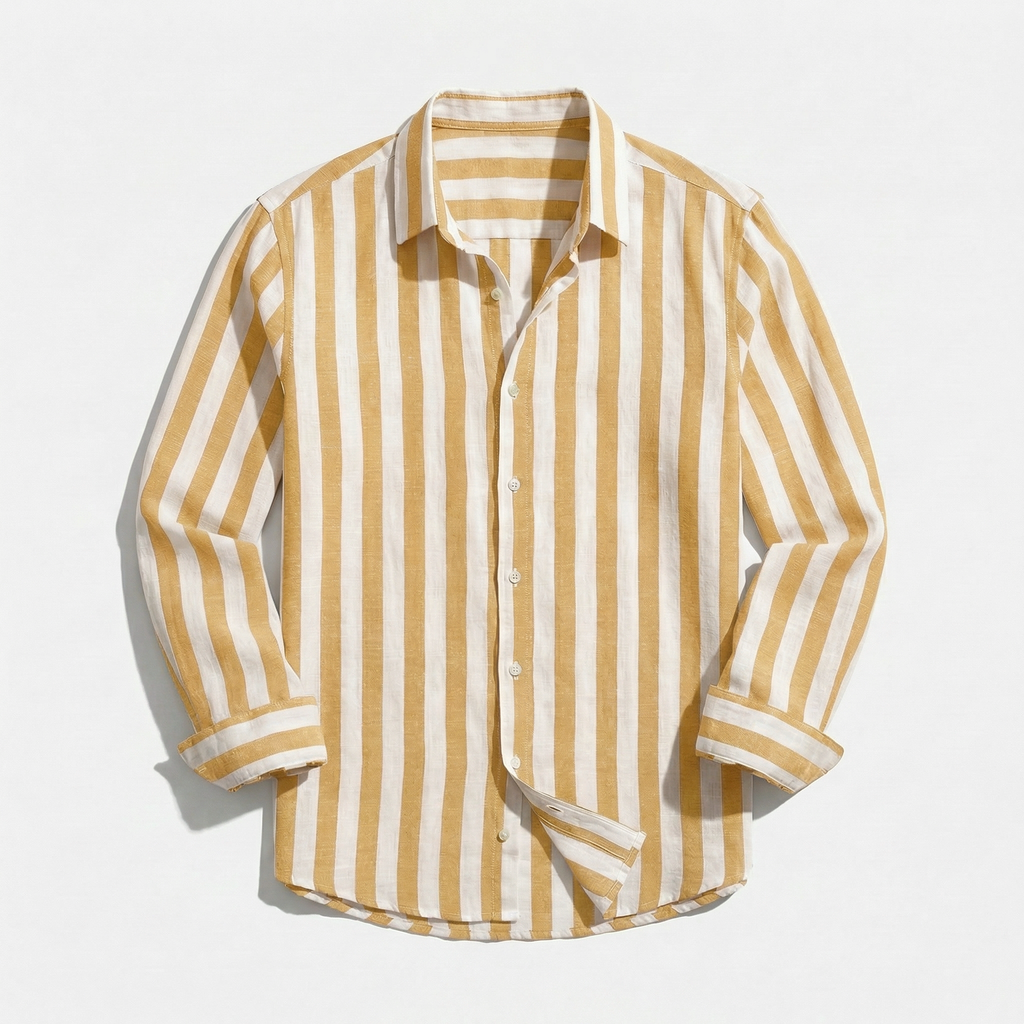 Rivaclo | Men's buttoned striped shirt – sharp silhouette