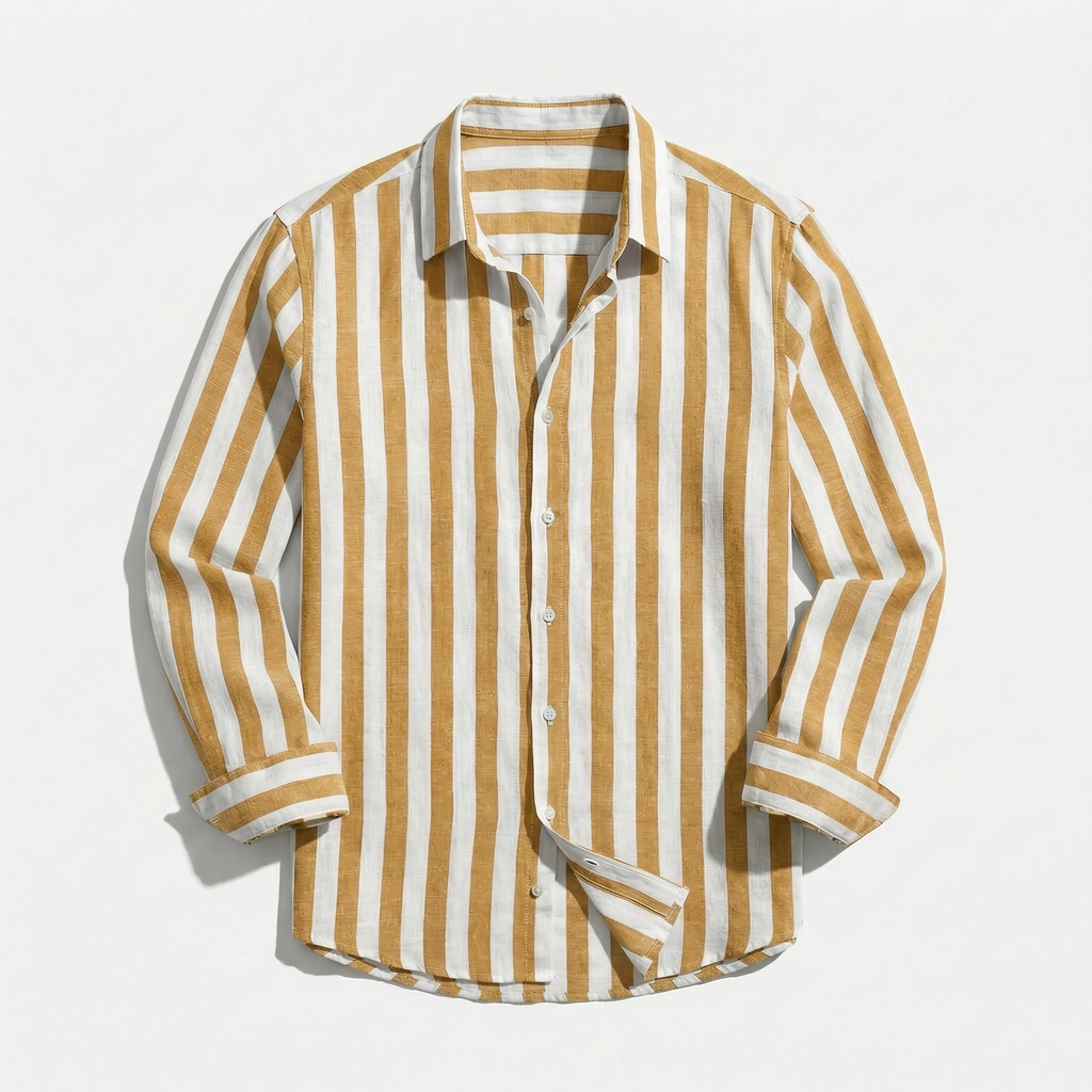 Rivaclo | Men's buttoned striped shirt – sharp silhouette