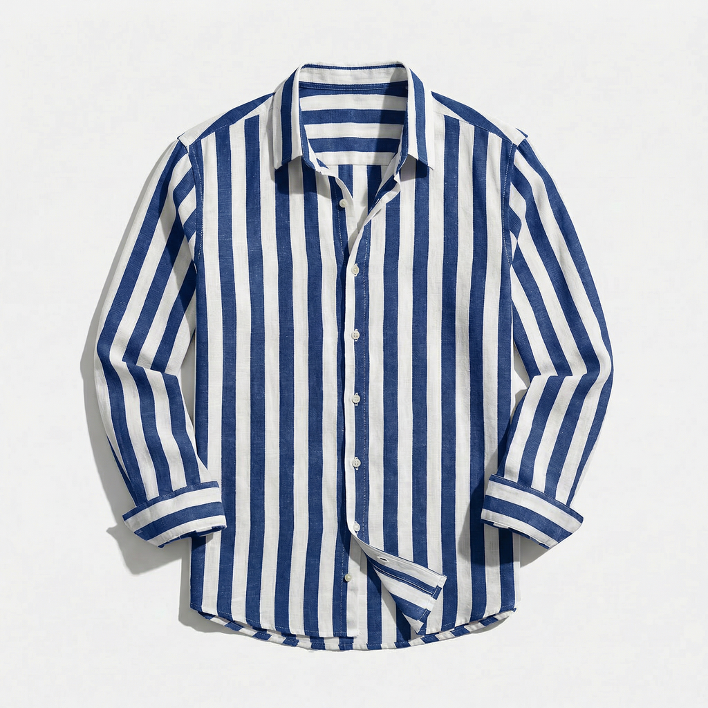 Rivaclo | Men's buttoned striped shirt – sharp silhouette