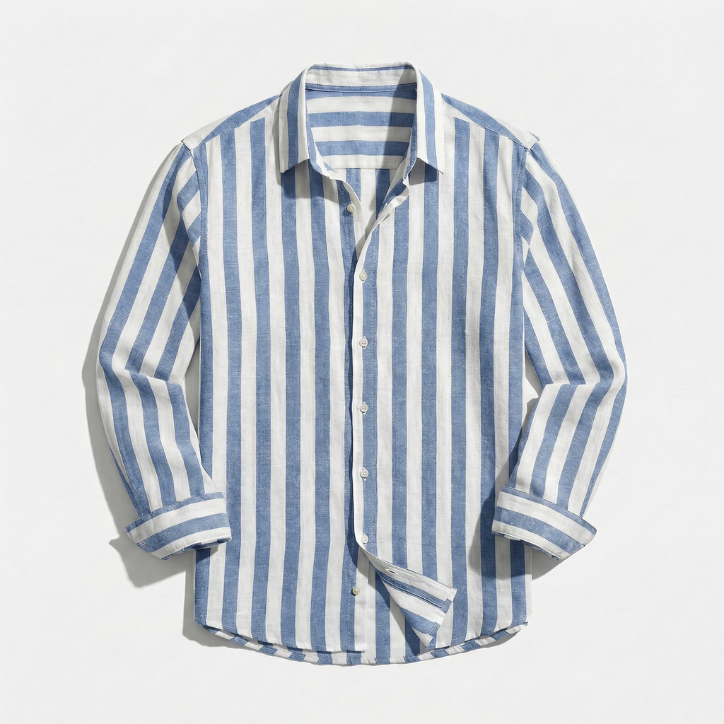 Rivaclo | Men's buttoned striped shirt – sharp silhouette