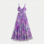 Rivaclo | Femme robe nuisette imprimée en mesh pour – style transparent