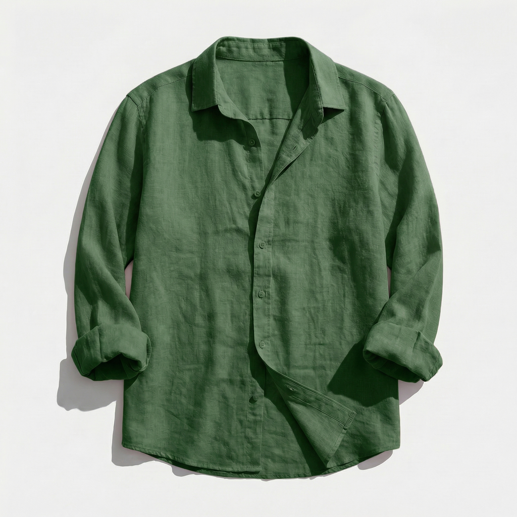 Rivaclo | Men's casual button-up shirt – linen style