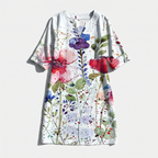 Rivaclo | Femme robe imprimée à col en V pour – motif feuilles