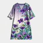 Rivaclo | Femme robe imprimée à col en V pour – motif feuilles