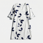 Rivaclo | Femme robe imprimée à col en V pour – motif feuilles