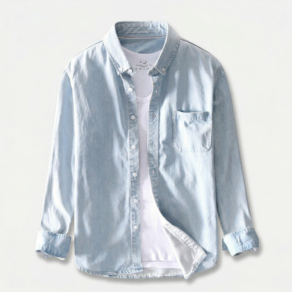 Rivaclo | Men's button-up denim shirt – classic design