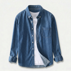 Rivaclo | Men's button-up denim shirt – classic design