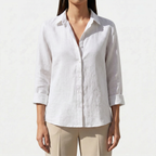 Rivaclo | Femme chemise style lin manches longues – coupe ample