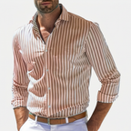 Rivaclo | Men's long-sleeve striped shirt – slim fit design